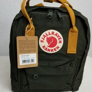 Fjallraven Kanken Mini Backpack in Deep Forest and Acorn